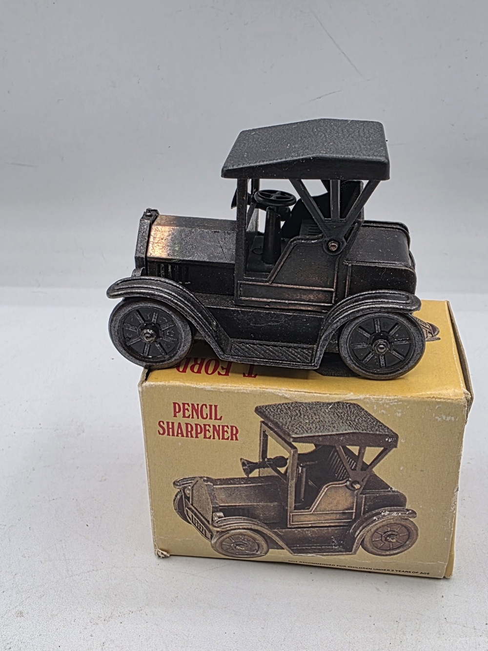 Vintage T-Ford Diecast Pencil Sharpener Made In Hong Kong